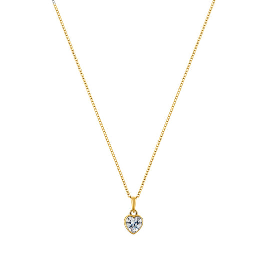 Pure Heart Gold plated sterling silver Necklace-0