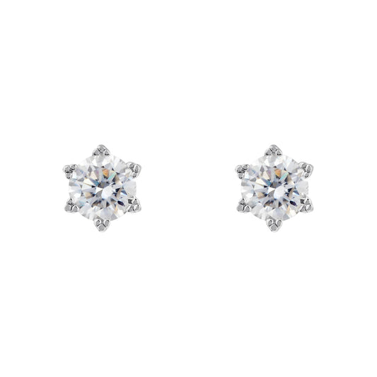 Moissanite Solitaire Diamond Earrings 0.5 carat-0